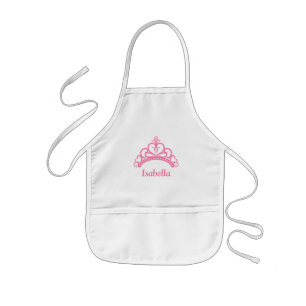 Elegant Pink Princess Tiara, Crown for Girls Kids Apron