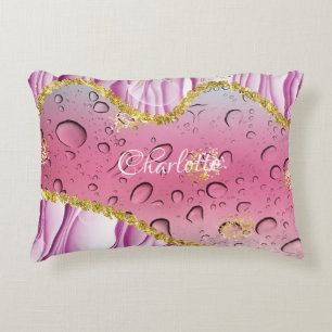Elegant Pink, Purple and White Gradient Ombre Decorative Cushion