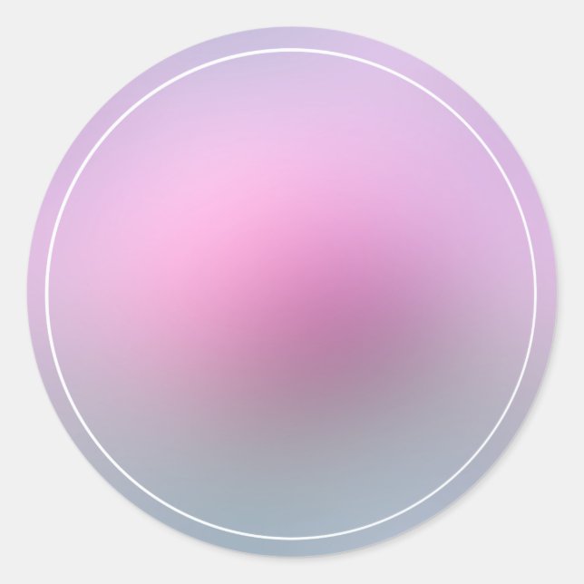Elegant Pink Purple Blank Template Trendy Modern Classic Round Sticker (Front)