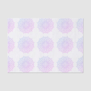 Elegant Pink Purple Boho Ombre Mandala Decoupage Tissue Paper