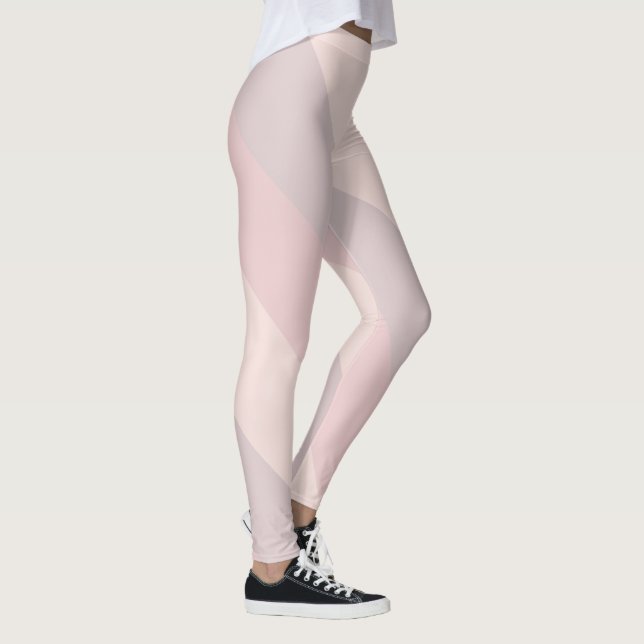 Elegant Pink Purple Cream Template Pastel Colours Leggings (Right)