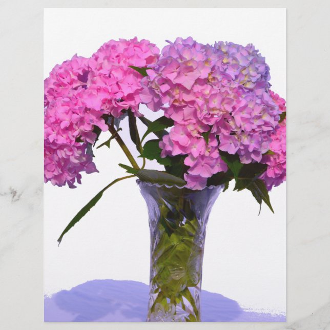 Elegant pink purple florals hydrangeas (Front)