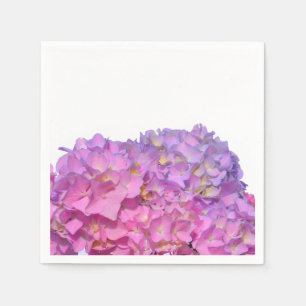 Elegant pink purple florals hydrangeas napkin