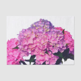 Elegant pink purple florals hydrangeas tissue paper