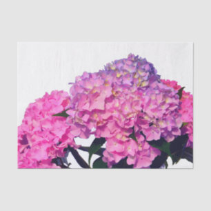 Elegant pink purple florals hydrangeas tissue paper