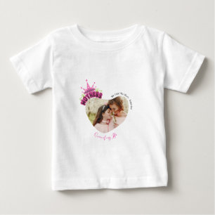 Elegant Pink Queen Crown Happy Mothers Day Photos Baby T-Shirt