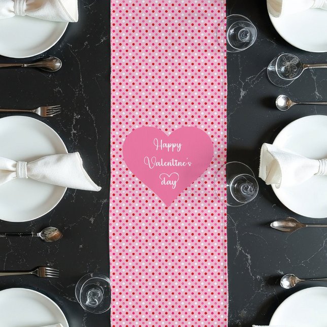 Elegant Pink Red Hearts Valentine Gift Runner (Elegant Pink Red Hearts Valentine Gift Runner)