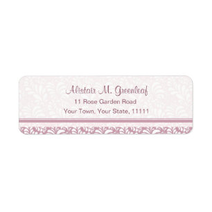 Elegant Pink Return Adress Labels Arts & Crafts