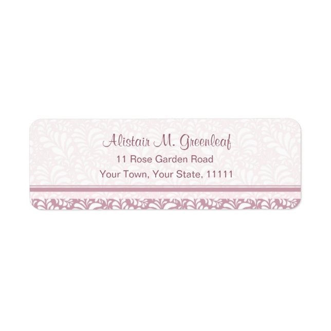 Elegant Pink Return Adress Labels Arts & Crafts (Front)