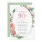 Elegant Pink Rose Floral 90th Birthday Party