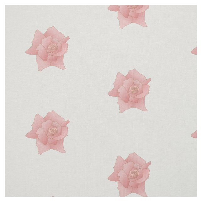 Elegant Pink Rose Floral Pattern Fabric (Swatch)