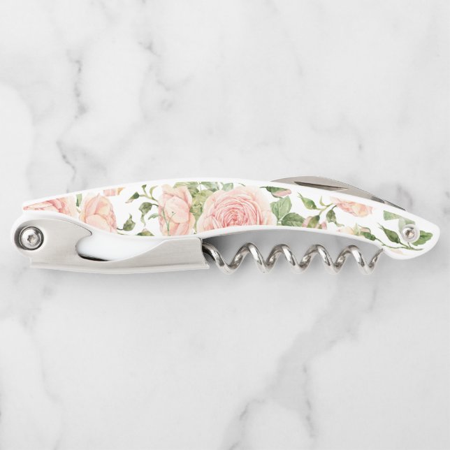 Elegant Pink Rose Garden  Corkscrew (Front)