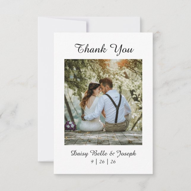 Elegant Pink Rose Garden  Thank You Card (Front)