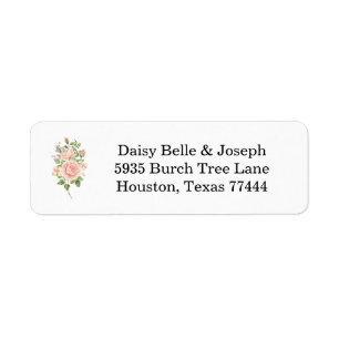 Elegant Pink Rose Garden Wedding Address