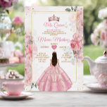 Elegant Pink Rose Gold Floral Princess Mis Quince Invitation<br><div class="desc">Elegant Pink Rose Gold Floral Princess Mis Quince Invitation
Mis Quince 15 Anos,  16th Birthday Butterfly.</div>