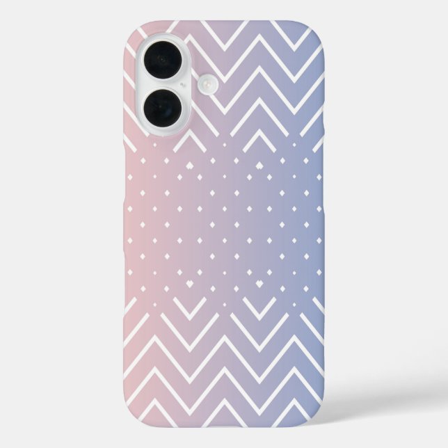 Elegant Pink rose quartz Blue pastel Cute Chevron Case-Mate iPhone Case (Back)