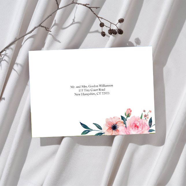 Elegant Pink Rose Wedding Envelope (Creator Uploaded)