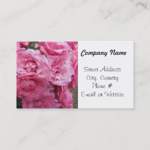 Elegant Pink Roses Business Card