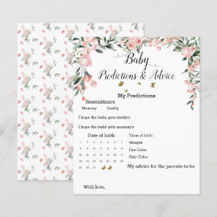 Elegant Pink Roses & Butterflies Baby Shower Game