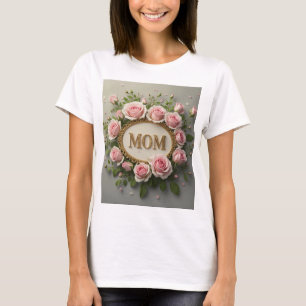Elegant Pink Roses For Mum on Mother's Day T-Shirt