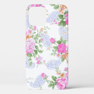 Elegant Pink Roses Watercolor Floral Pattern   iPhone 12 Pro Case