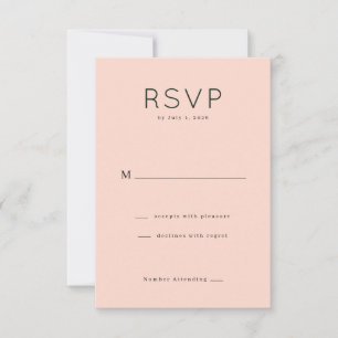 Elegant Pink RSVP Card