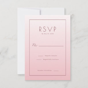 Elegant Pink RSVP Card
