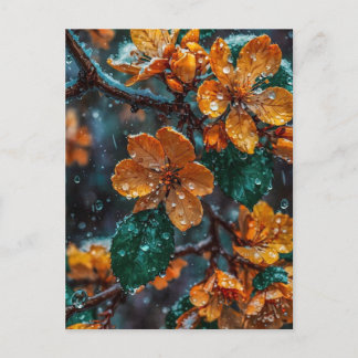 Elegant Pink Sakura Blossom Postcard - Japanese Ch