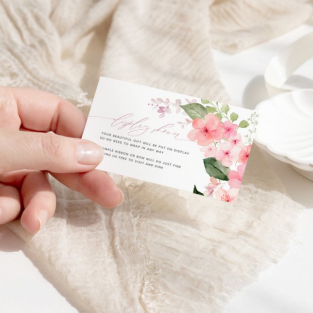 Elegant Pink Sakura Flowers Display Shower Enclosure Card (Creator Uploaded)