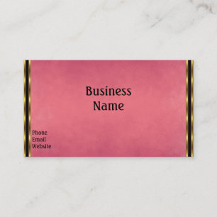 Elegant Pink Sand Black Trim Business Card