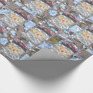 Elegant Pink Santa II Chic Christmas Wrapping Paper