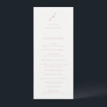 Elegant Pink Script Monogram Wedding Programme<br><div class="desc">Elegant wedding program featuring a classic design with your monogram in a script font along with your details in a traditional serif font.</div>