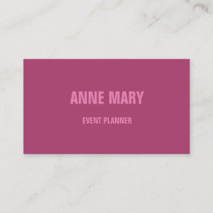 Elegant Pink Shades Custom Colour Bright Colourful Business Card