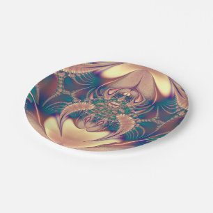 Elegant Pink Silk Design Paper Plate