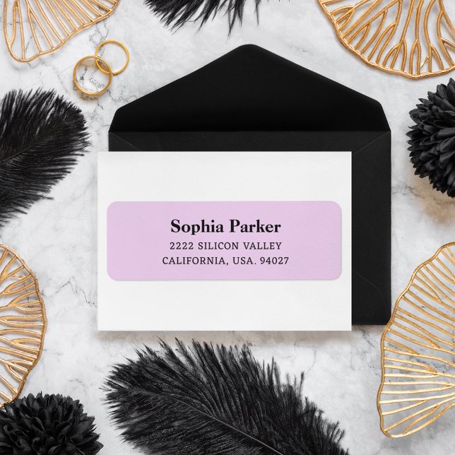 Elegant Pink Simple Script Wedding Return Address (Creator Uploaded)