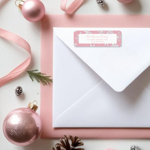 Elegant Pink Snowflakes Holiday winter return