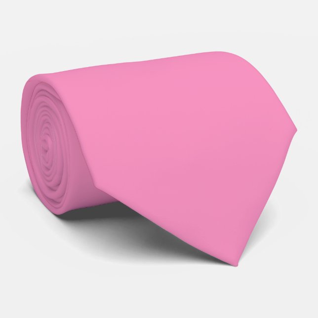 Elegant Pink Solid Groom Gift   Tie (Rolled)
