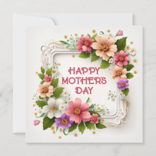 Elegant Pink Spring Floral Mother's Day Card