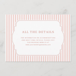Elegant Pink Striped Details Enclosure Card
