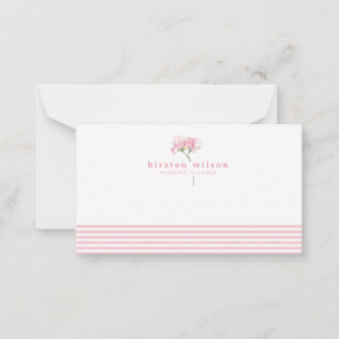 Elegant Pink Sweet Pea Flowers - Personalised Card