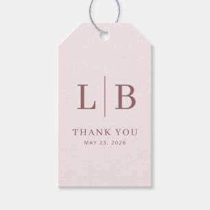 Elegant Pink Thank You Tag