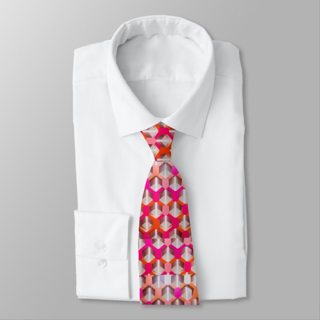 Elegant Pink Tie (Tied)