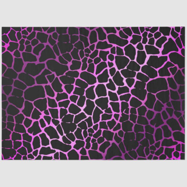 Elegant Pink Tiger Tissue Paper (Front)
