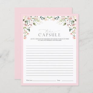 Elegant Pink Time Capsule Floral Shower Game