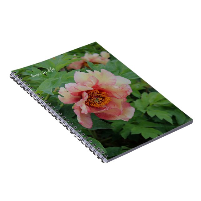 Elegant Pink tone Peony Notebook (Right Side)
