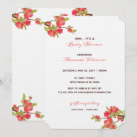 Elegant Pink Tree Blossoms Baby Shower