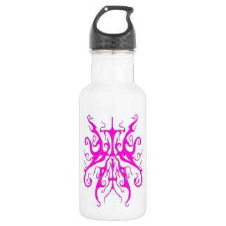 Elegant Pink Tribal Mask Abstract Design 532 Ml Water Bottle