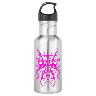 Elegant Pink Tribal Mask Abstract Design 532 Ml Water Bottle