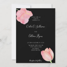 Elegant Pink tulip - minimalist modern wedding