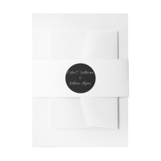 Elegant Pink tulip - minimalist modern wedding Invitation Belly Band